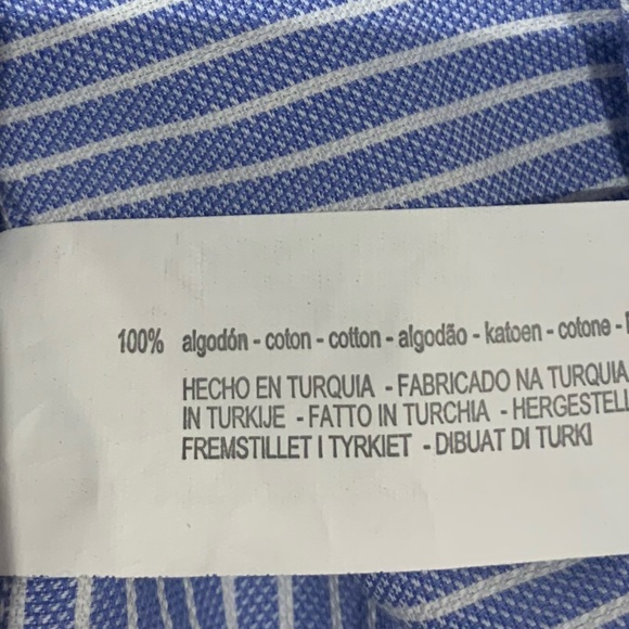 NWOT Zara Blue & White Pinstripe Button Down Shirt - Picture 4 of 5